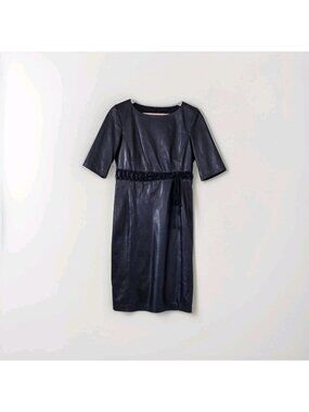 Mark Fast x Danier Black Leather Dress US 6 Bodycon Minimalist Avant Garde Edgy